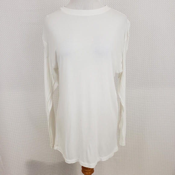 girlfriend collective Tops - Girlfriend Collective Tee Long Sleeve Shirt Basics White T Shirt size Medium